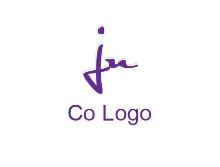elegant letter jn logo