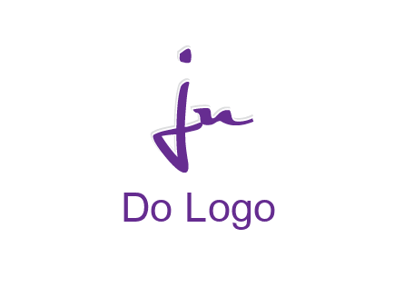 elegant letter jn logo