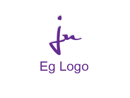 elegant letter jn logo