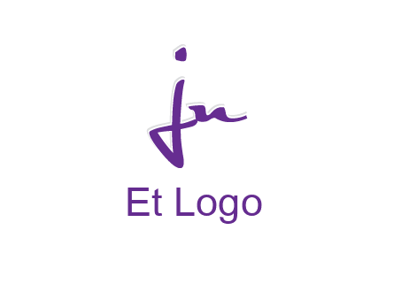 elegant letter jn logo