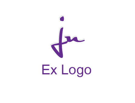 elegant letter jn logo