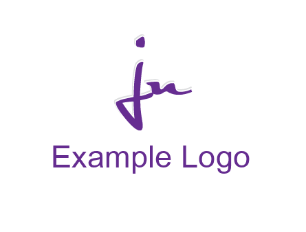 elegant letter jn logo