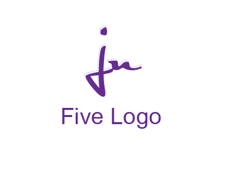 elegant letter jn logo