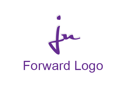 elegant letter jn logo