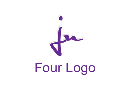 elegant letter jn logo