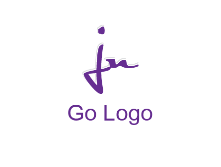 elegant letter jn logo