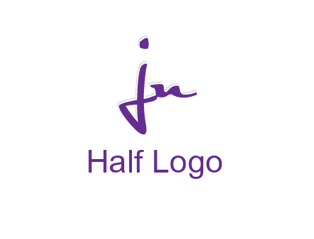elegant letter jn logo