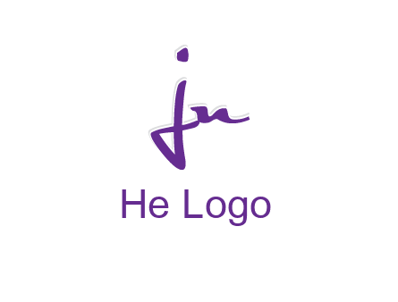 elegant letter jn logo