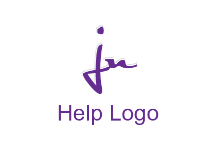 elegant letter jn logo