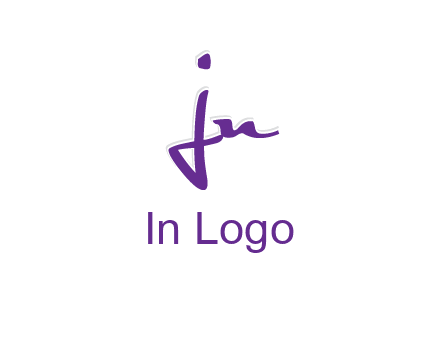 elegant letter jn logo
