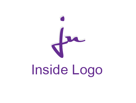 elegant letter jn logo
