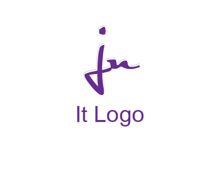 elegant letter jn logo
