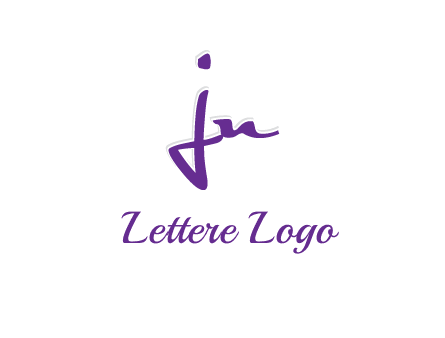 elegant letter jn logo