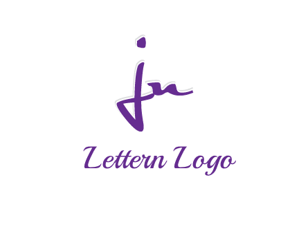 elegant letter jn logo