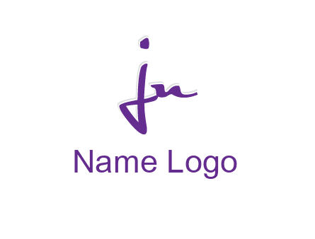 elegant letter jn logo
