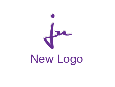 elegant letter jn logo