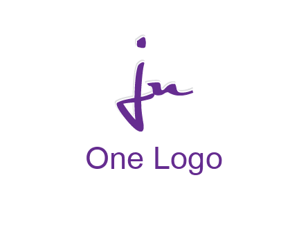 elegant letter jn logo