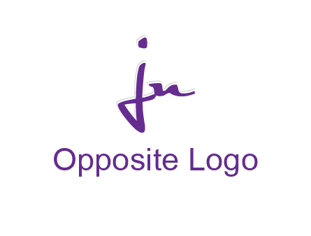 elegant letter jn logo