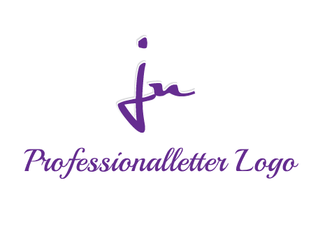 elegant letter jn logo