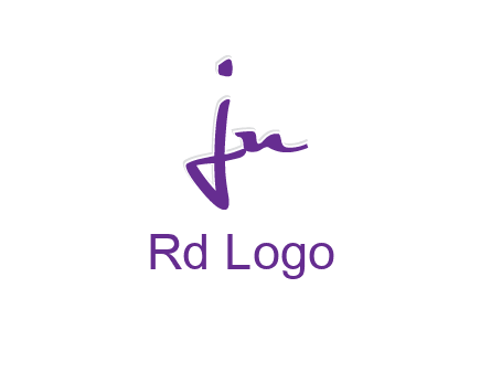 elegant letter jn logo