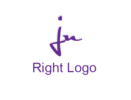 elegant letter jn logo
