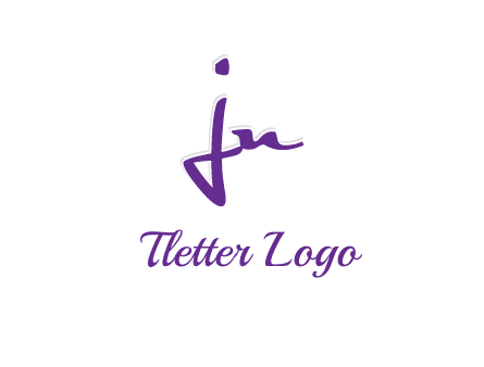 elegant letter jn logo