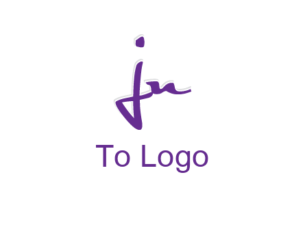 elegant letter jn logo