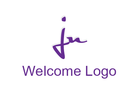 elegant letter jn logo