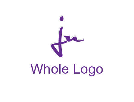 elegant letter jn logo
