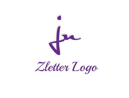 elegant letter jn logo