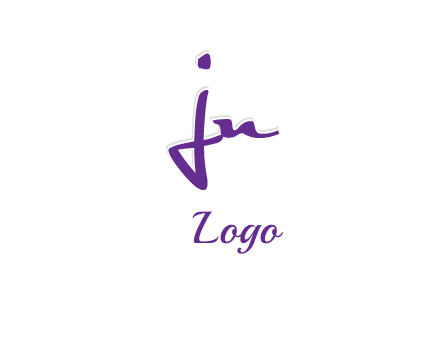 elegant letter jn logo