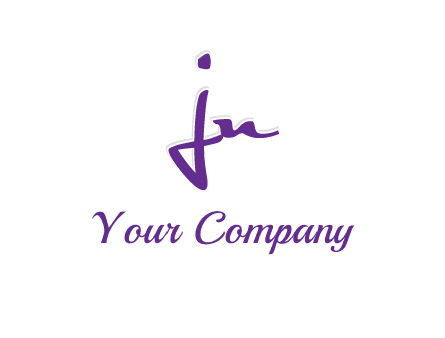 elegant letter jn logo