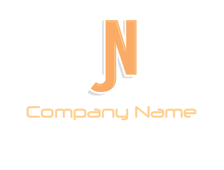 letter j merge with letter n logo