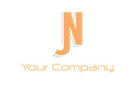 letter j merge with letter n logo