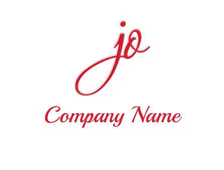 elegant letter jo logo