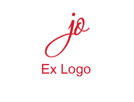 elegant letter jo logo