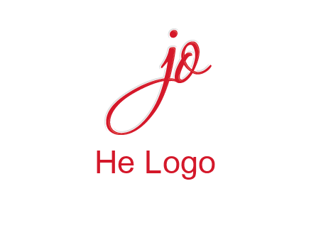 elegant letter jo logo