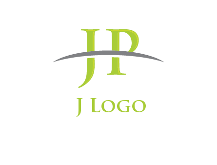swoosh over letter JP logo