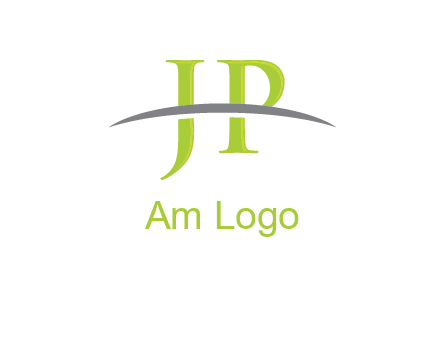 swoosh over letter JP logo