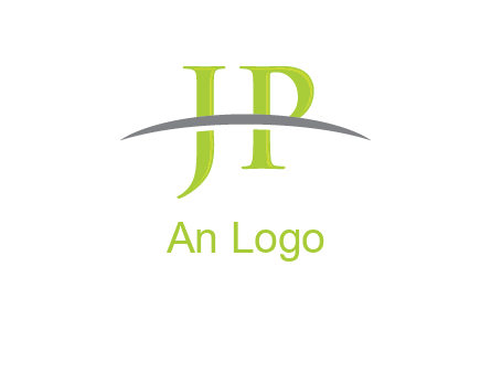 swoosh over letter JP logo