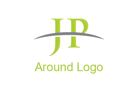 swoosh over letter JP logo