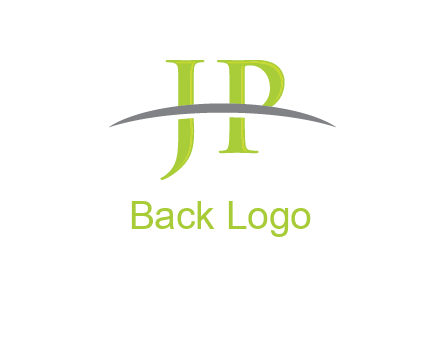 swoosh over letter JP logo