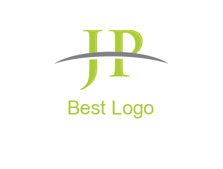 swoosh over letter JP logo