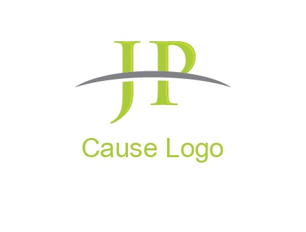 swoosh over letter JP logo