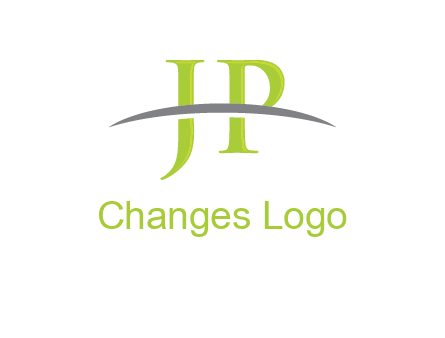 swoosh over letter JP logo
