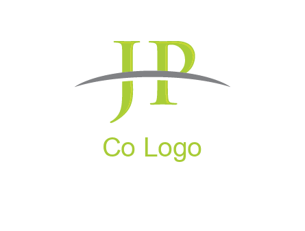 swoosh over letter JP logo