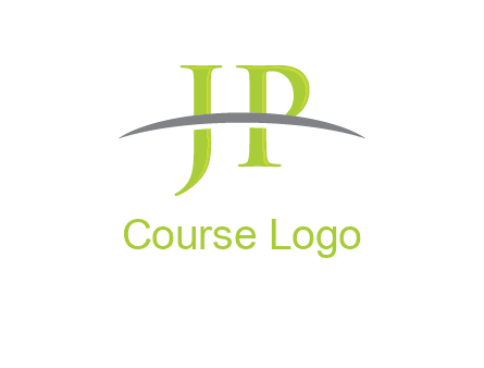 swoosh over letter JP logo