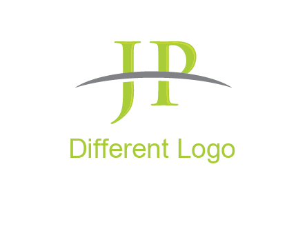 swoosh over letter JP logo
