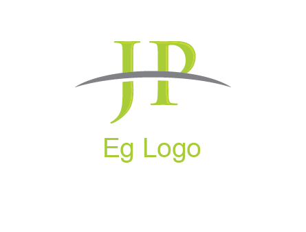 swoosh over letter JP logo