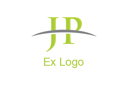 swoosh over letter JP logo